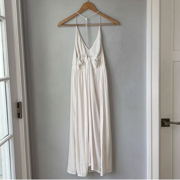 Kimchi Blue White Silky T Strap Midi Dress - Picture 4 of 10